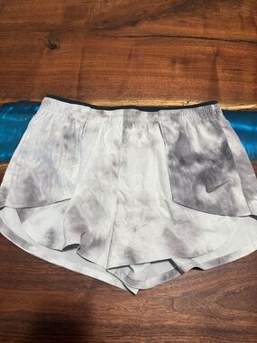 Nike Women’s Light Gray Tie-Dye Athletic Shorts